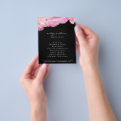 ピンクのアゲットオンブラック美しいサロン チラシ (手)