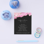 ピンクのアゲットオンブラック美しいサロン チラシ (シングル)