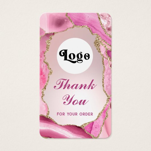 ピンクのアゲフェイクート箔のパッケージ挿入 (正面)