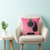 ピンクのアコースティックギター クッション (椅子)