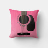 ピンクのアコースティックギター クッション (正面)