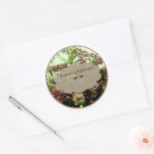 ピンクのアザレアのスパイスジャーのラベル ラウンドシール (封筒)