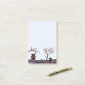 ピンクのアジアの喜びの風景 ポストイット (デスク上)