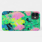 ピンクのアジサイと黄色い葉の庭園 Case-Mate iPhoneケース (裏面(横))