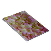 ピンクのアジサイのノート ノートブック (右側)