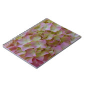 ピンクのアジサイのノート ノートブック (左側)