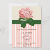 ピンクのアジサイのブライダルシャワーの招待状 招待状 (正面)