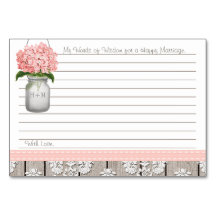 ピンクのアジサイのメーソンジャーの助言の言葉