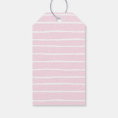 ピンクのアジサイのモノグラムクラウンのカスタマイズウェディング ギフトタグ (裏面)