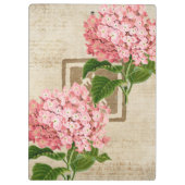 ピンクのアジサイの房 II クリップボード (裏面)