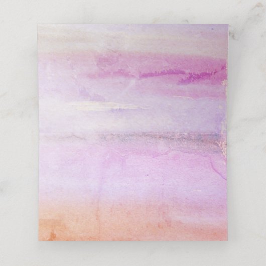 ピンクのアジサイの水結婚色の折り畳みエスコート プレイスカード (内部開封)