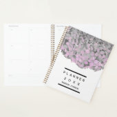 ピンクのアジサイの花のオーダーメイド プランナー手帳 (ディスプレー)