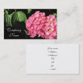 ピンクのアジサイの花 名刺 (正面/裏面)