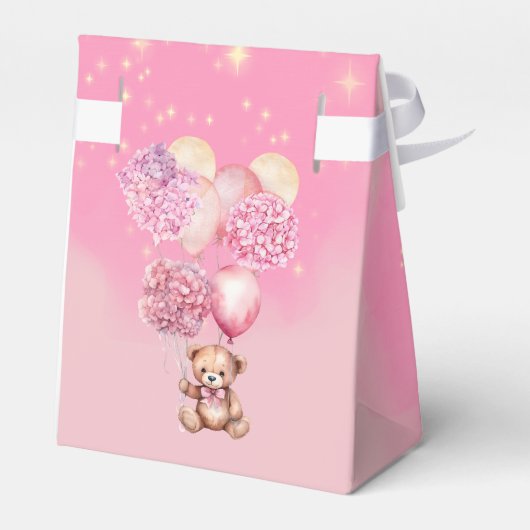 ピンクのアジサイの風船を待つことができる フェイバーボックス (裏面サイド)