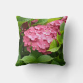 ピンクのアジサイを使ったおばあちゃんのメッセージ クッション (裏面)