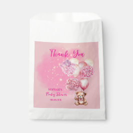 ピンクのアジサイ&バルーンを楽しく待つ フェイバーバッグ