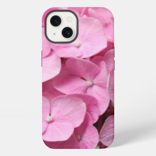 ピンクのアジサイ iPadケース iPhoneケース (裏面)
