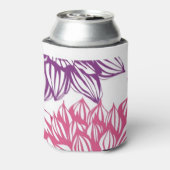 ピンクのアスターとダリアを使用したパターン 缶クーラー (缶裏面)