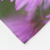ピンクのアスターの花の抽象芸術 フリースブランケット (角)