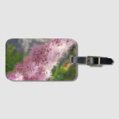 ピンクのアスチルベの花のフラワーネタタグ ガーデニングに最適 ラゲッジタグ (正面横)