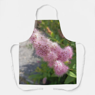ピンクのアスティルベの花のフラワーキッチンエプロンガーデニング用 エプロン