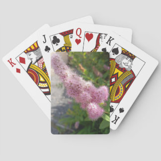 ピンクのアスティルベの花のフラワー プレイイング カード for Garde