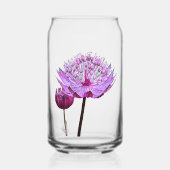 ピンクのアストランティアの花 フローラル ガラス缶 (正面)