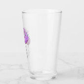 ピンクのアストランティアの花 フローラル タンブラーグラス (左)