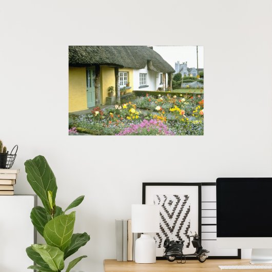 ピンクのアダレ、リメリックの花 ポスター (ホームオフィス)