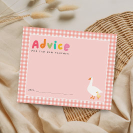 ピンクのアドバイス 親へのシリ―な goose ベビーシャワー