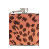 ピンクのアニマルプリント フラスク (正面)