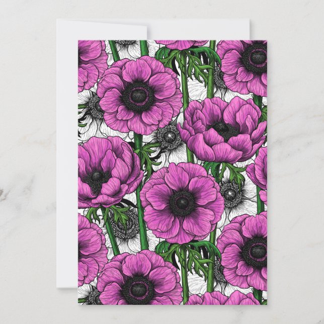 ピンクのアネモネ園 (正面)