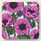 ピンクのアネモネ園 コースター (正面)