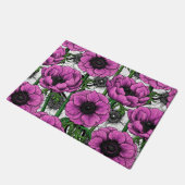 ピンクのアネモネ園 ドアマット (アングル)