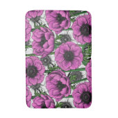 ピンクのアネモネ園 バスマット (正面縦)