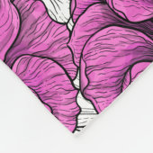 ピンクのアネモネ園 フリースブランケット (角)