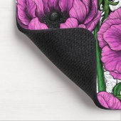 ピンクのアネモネ園 マウスパッド (コーナー)