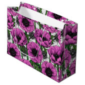 ピンクのアネモネ園 ラージペーパーバッグ (正面アングル)