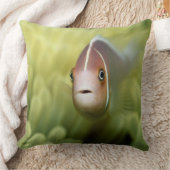 ピンクのアネモネ魚 クッション (ブランケット)