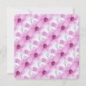 ピンクのアネモンフローラ水彩結婚式の招待 招待状 (裏面)