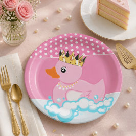 ピンクのアヒルの誕生日パーティー紙皿 ペーパープレート
