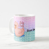 ピンクのアヒルの赤ちゃん女の子 コーヒーマグカップ (正面左)