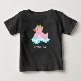 ピンクのアヒル ビビットプリント オーダーメイド ベビーTシャツ