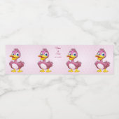 ピンクのアヒル ペットボトルラベル (シングルラベル)