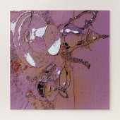 ピンクのアフタヌーンティーセット ジグソーパズル (横)