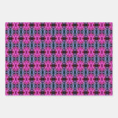 ピンクのアフリカデイジーの花に着色パーソナライズされた ラッピングペーパーシート (正面2)