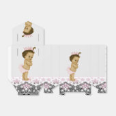 ピンクのアフリカ系アメリカ人のベビーガールシャワーお気に入りボックス フェイバーボックス (折り畳みなし)