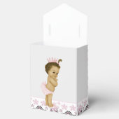 ピンクのアフリカ系アメリカ人のベビーガールシャワーお気に入りボックス フェイバーボックス (オープン)