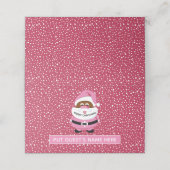 ピンクのアフリカ系アメリカ人サンタクロースのクリスマスエスコート プレイスカード (外部開封)