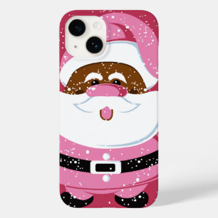 ピンクのアフリカ系アメリカ人サンタクロースのクリスマス Case-Mate iPhone 14ケース